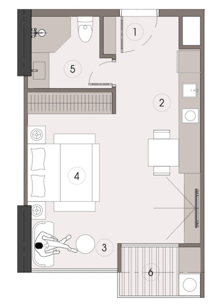 Layout can ho Studio Alumi Xuan Cau