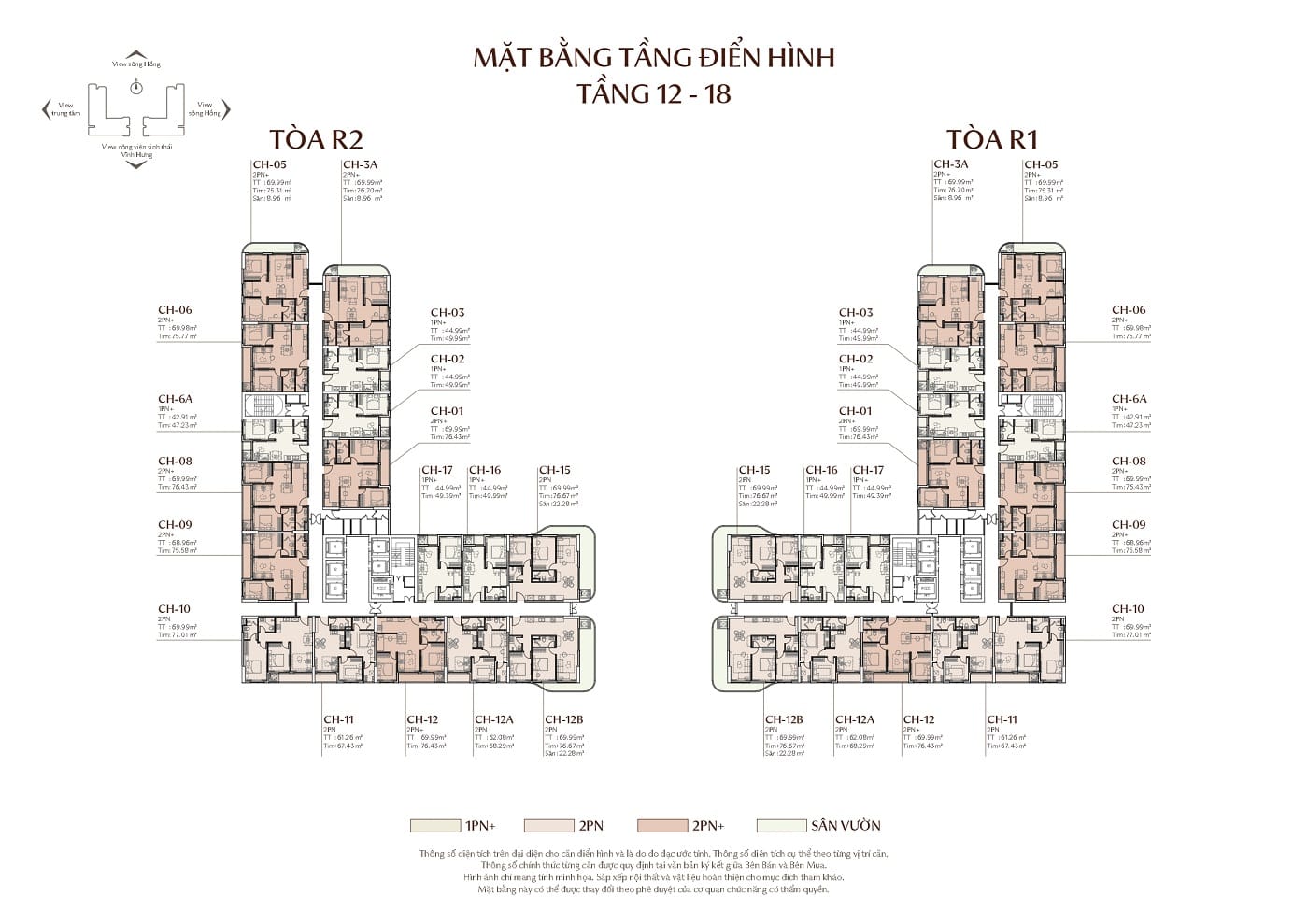 mat bang dien hinh tang 12 tang 18 rivea residences