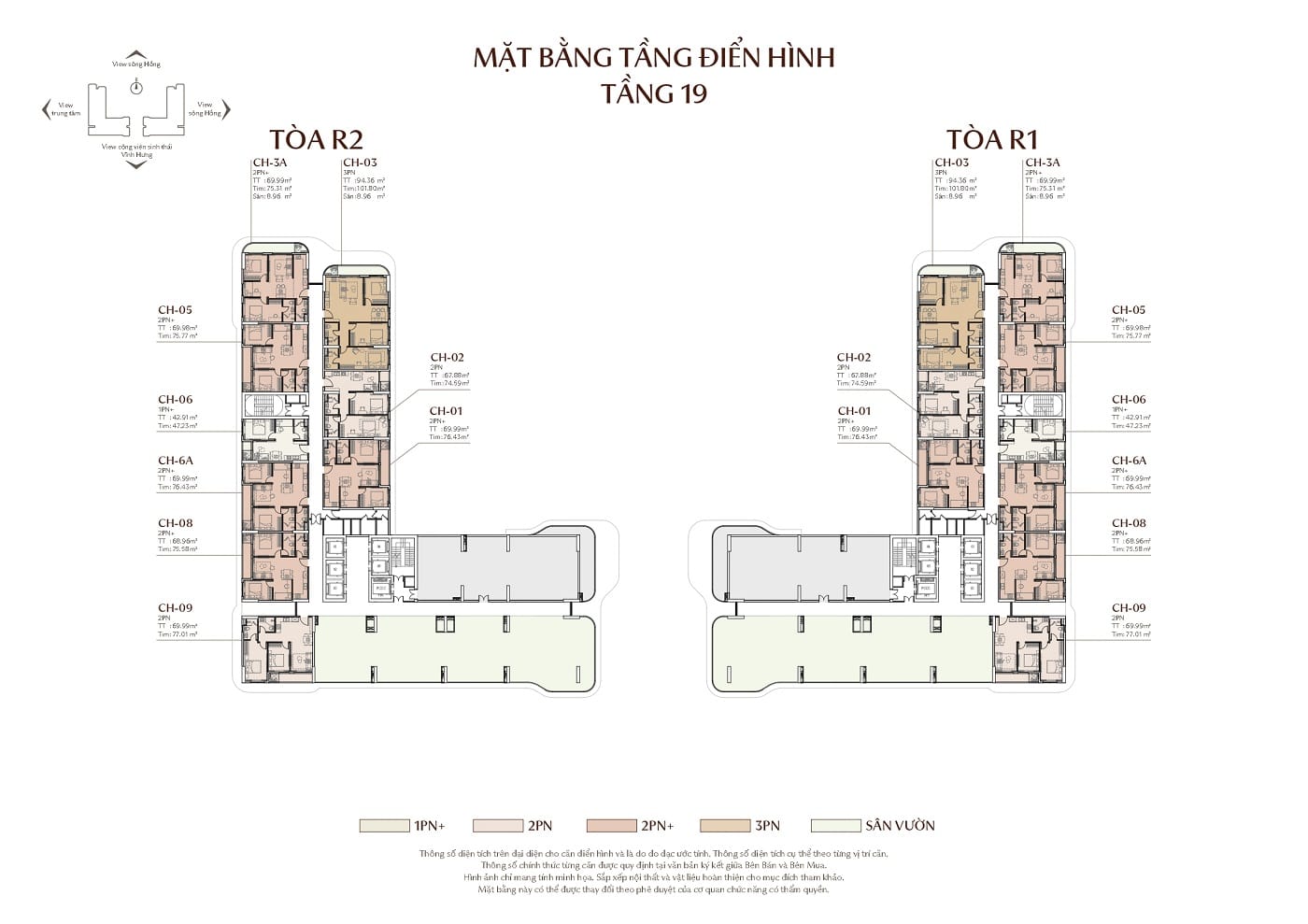 mat bang dien hinh tang 19 rivea residences
