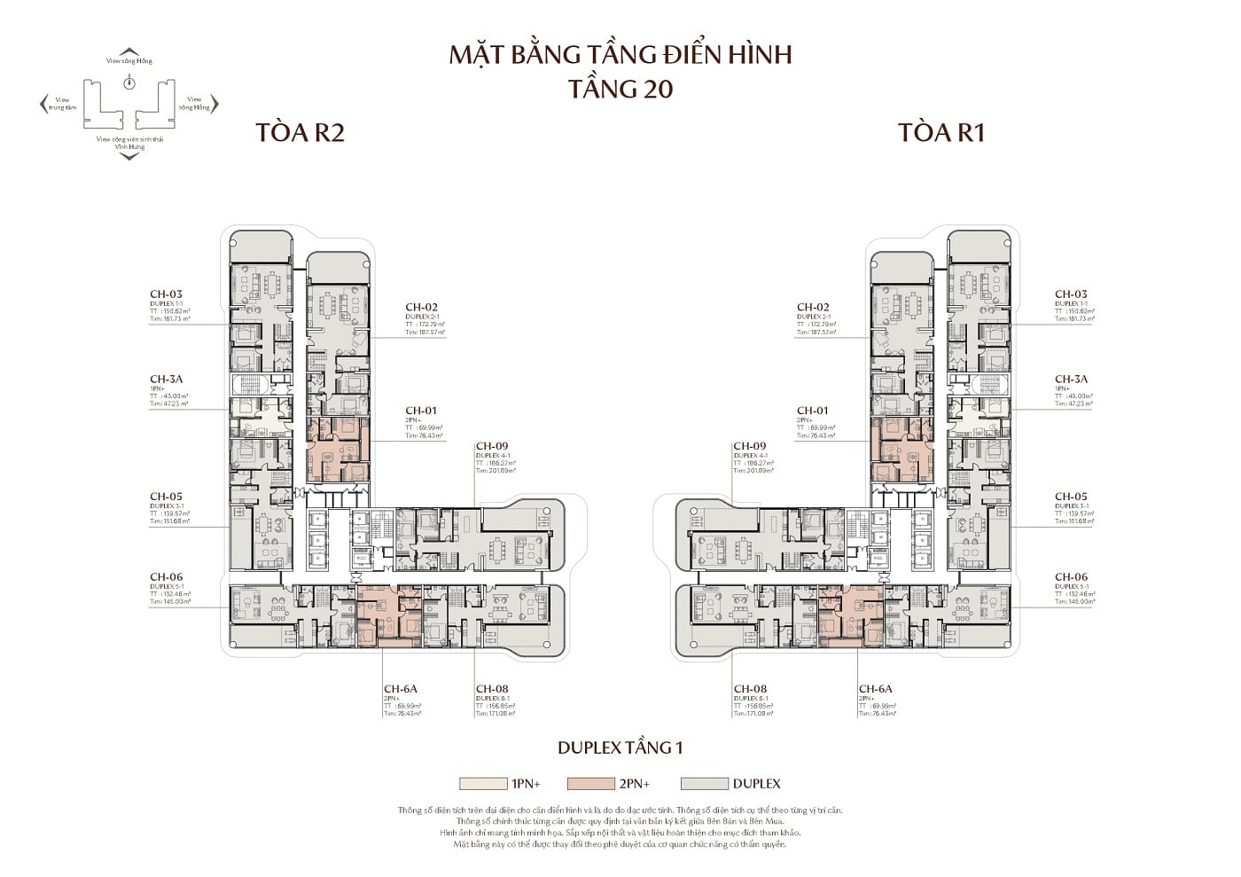 mat bang dien hinh tang 20 rivea residences