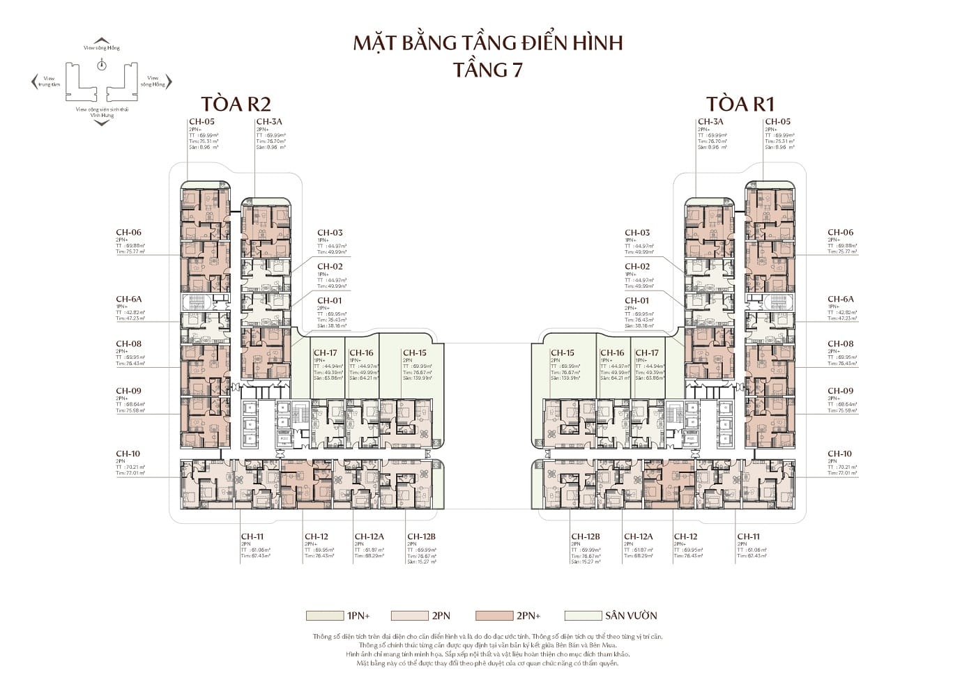 mat bang dien hinh tang 7 rivea residences