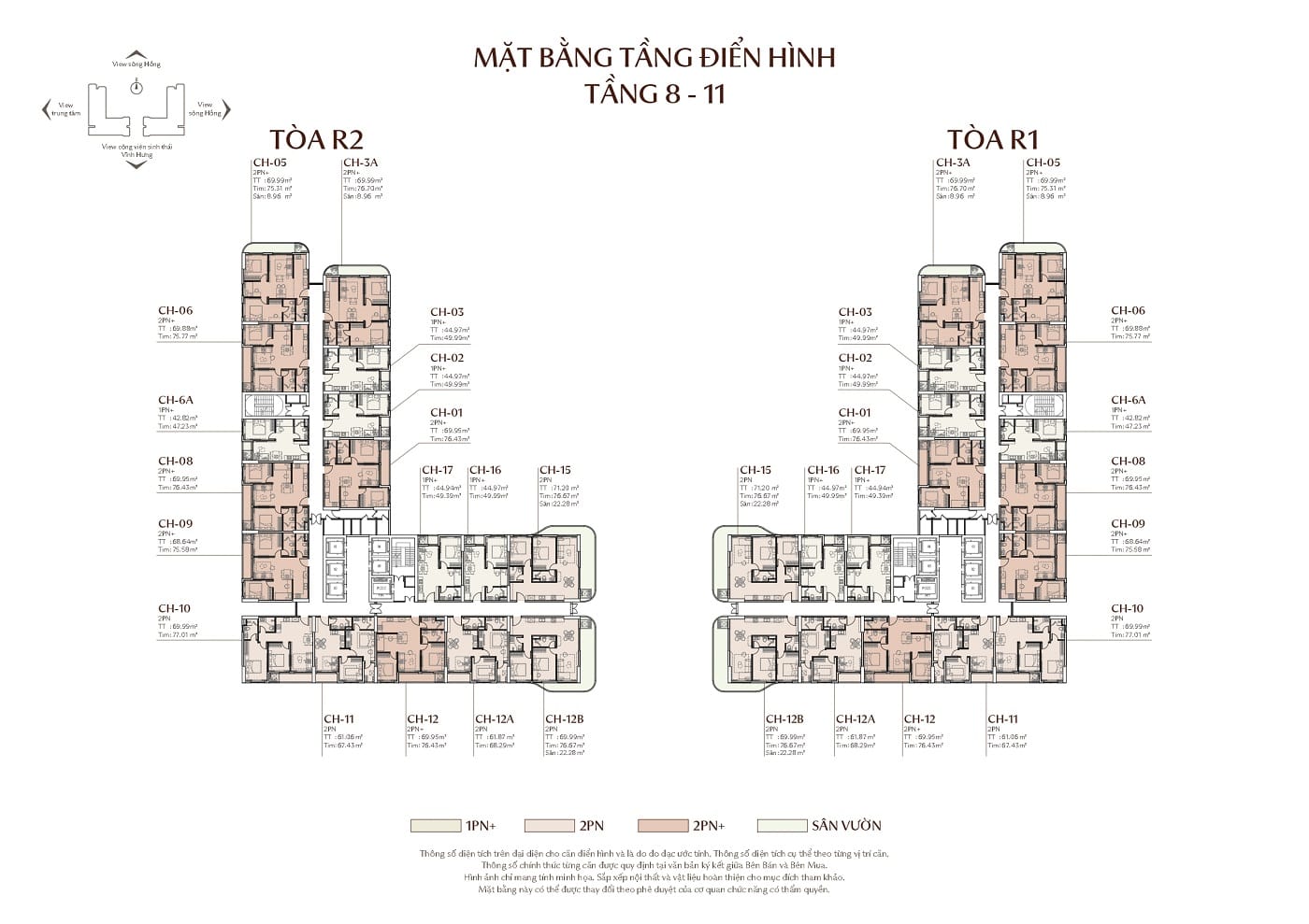 mat bang dien hinh tang 8 tang 11 rivea residences