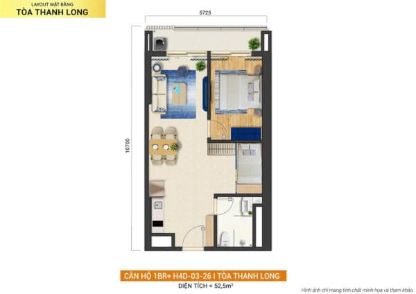 mat bang 1pn thanh long xanh island sun cat ba