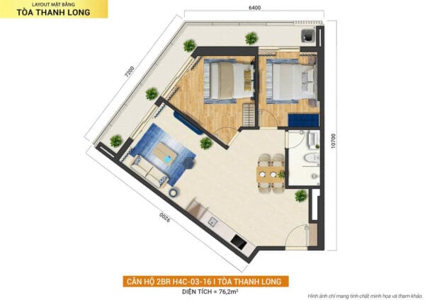 mat bang 2pn thanh long xanh island sun cat ba