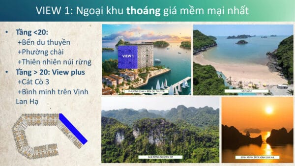 view 1 thanh long xanh island sun cat ba