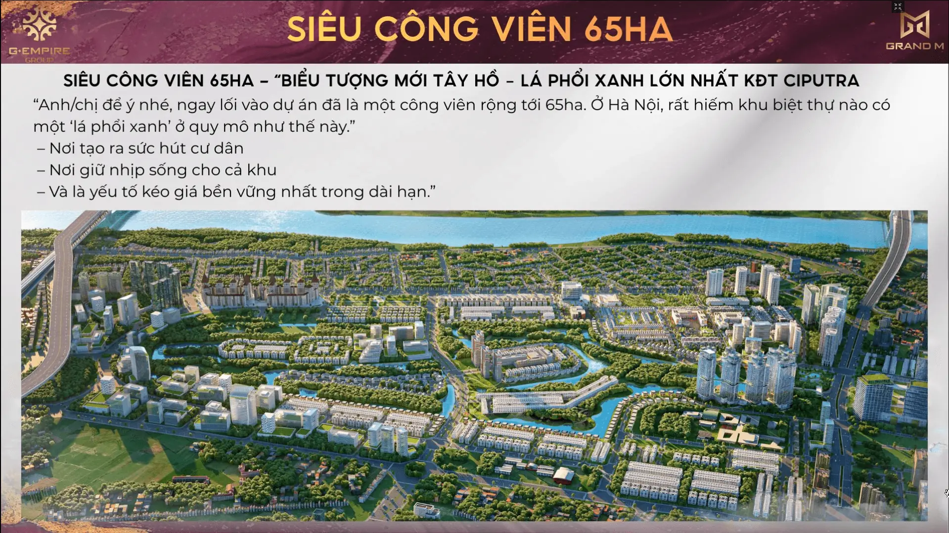 tien ich cong vien 65ha gia by kita